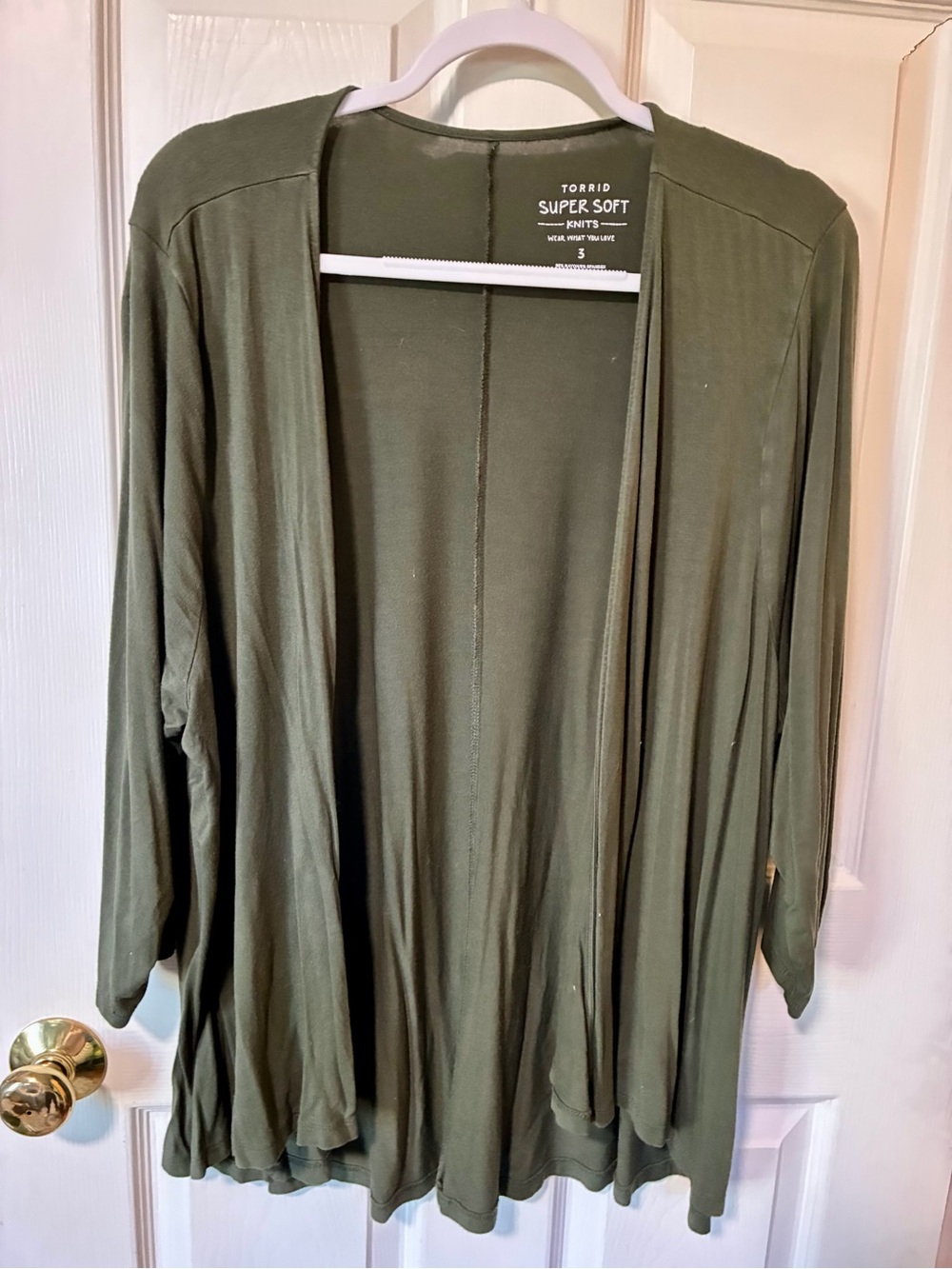 torrid Olive Open-Front Super Soft Cardigan